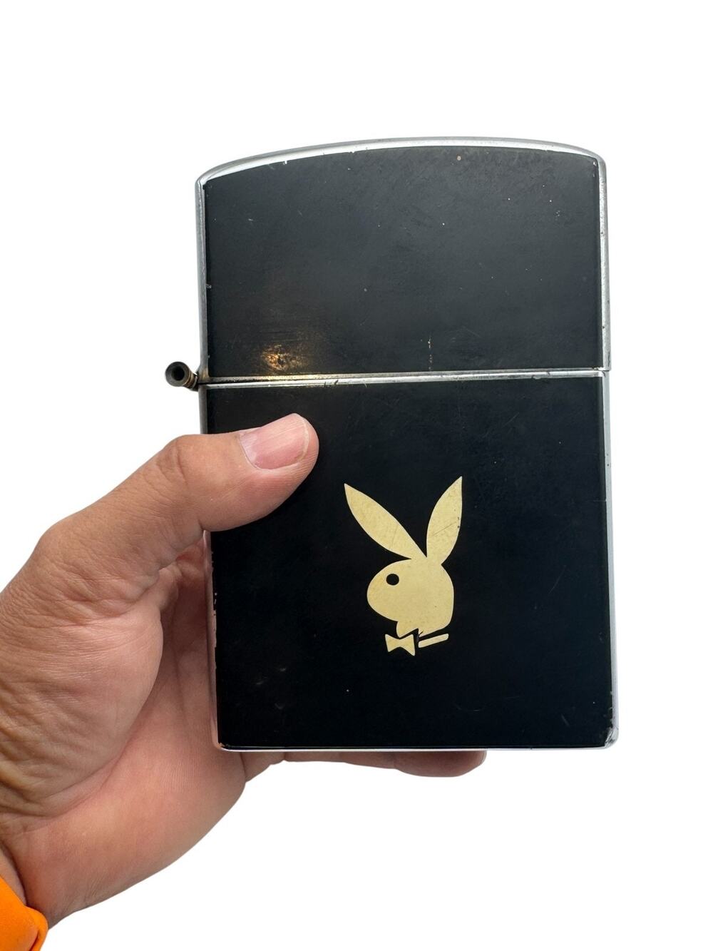 Vintage Playboy Giant Novelty Table Lighter Black Windproof Oversized Bunny Logo